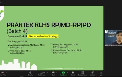 The lecturer of the Marine Science study program carries out community service activities by becoming a resource person for KLHS RPJPD/RPJMD training