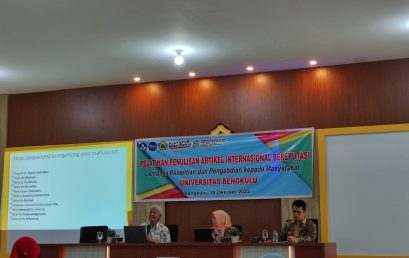 Building Capacity Development: Marine Science study program Lecturers attended the Reputable International Journal Writing Workshop