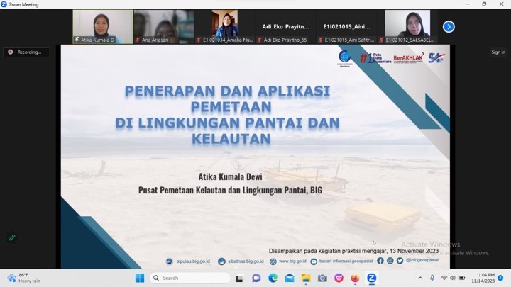 Practitioner Lecture: Application of Marine and Coastal Environment Mapping Practitioner Lecture: Application of Marine and Coastal Environment Mapping