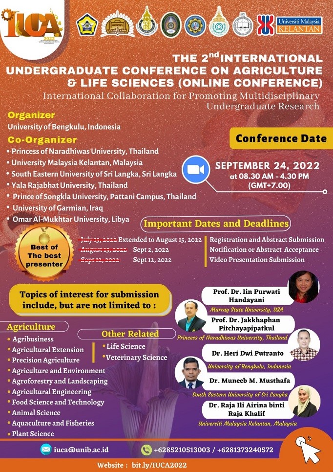 Marine Science Study Program Students Participated in The 2nd International Undergraduate Conference on Agriculture and Life Science Marine Science Study Program Students Participated in The 2nd International Undergraduate Conference on Agriculture and Life Science