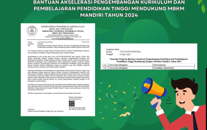 Marine Science Study Program Wins “Pengembangan Kurikulum Dan Percepatan Pembelajaran Perguruan Tinggi MBKM” Grant for 2024.