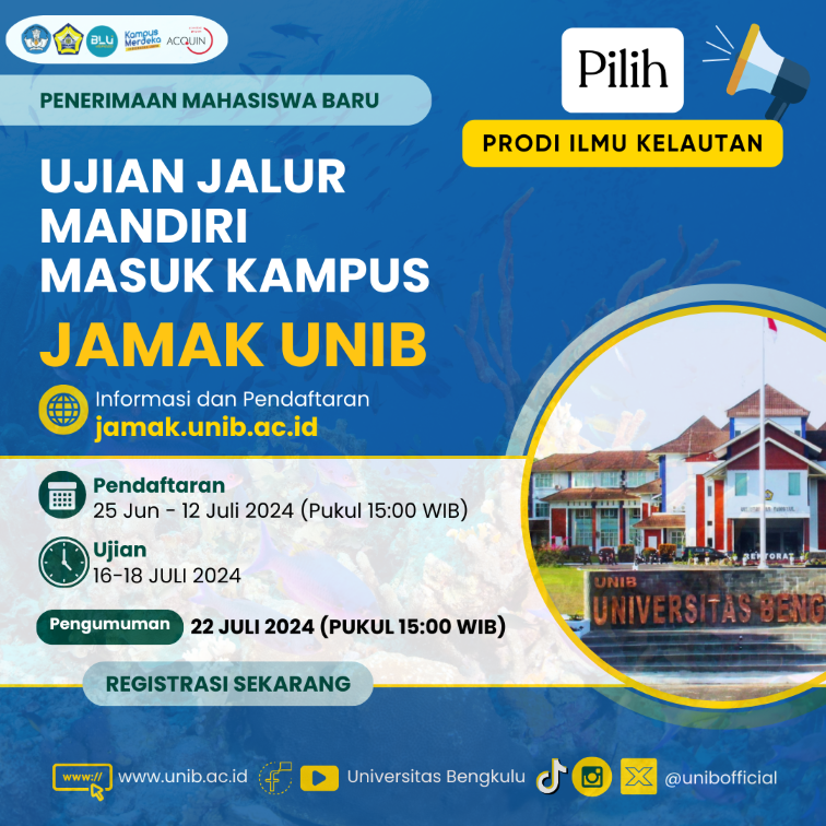UJIAN JALUR MANDIRI MASUK KAMPUS (JAMAK) UNIB TAHUN 2024 UJIAN JALUR MANDIRI MASUK KAMPUS (JAMAK) UNIB TAHUN 2024