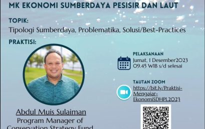 Public Lecture on Coastal and Marine Resources Economics by Industry Practitioners