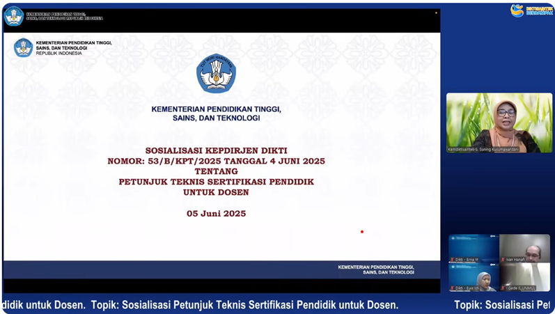 Marine Science Lecturers of Universitas Bengkulu Actively Participate in Online Socialization of Educator Certification Guidelines