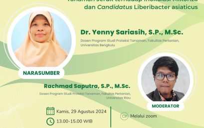 INDONESIAN PHYTOPATHOLOGICAL SOCIETY 2024 WEBINAR SERIES VII: GROWTH RESPONSE AND HEALTH OF CITRUS PLANTS TO MYCORRHIZAL INOCULATION AND CANDIDATUS LIBERIBACTER ASIATICUS