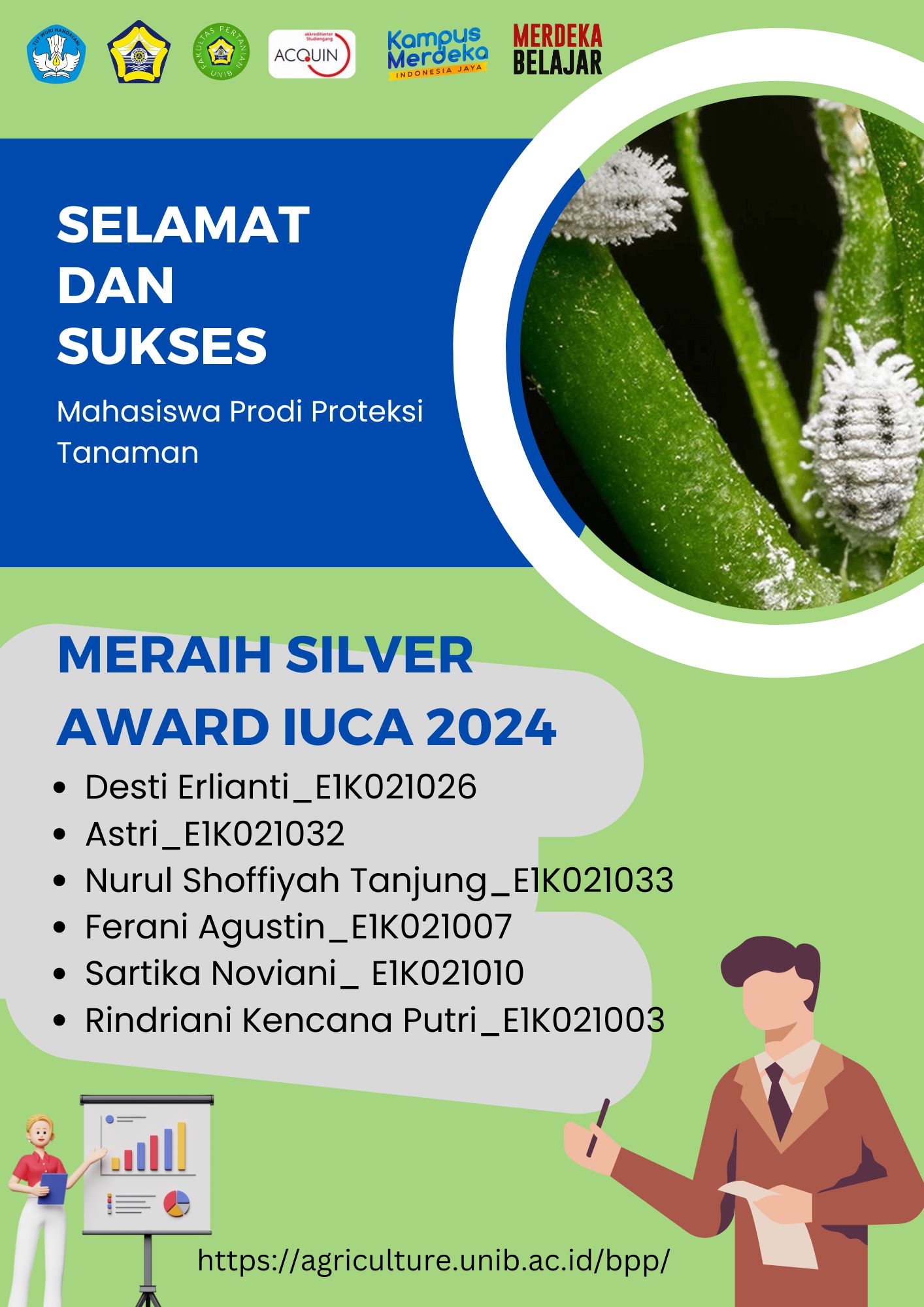 MAHASISWA PROTEKSI TANAMAN MERAIH PRESTASI DI SILVER AWARDS DI IUCA2024 MAHASISWA PROTEKSI TANAMAN MERAIH PRESTASI DI SILVER AWARDS DI IUCA2024