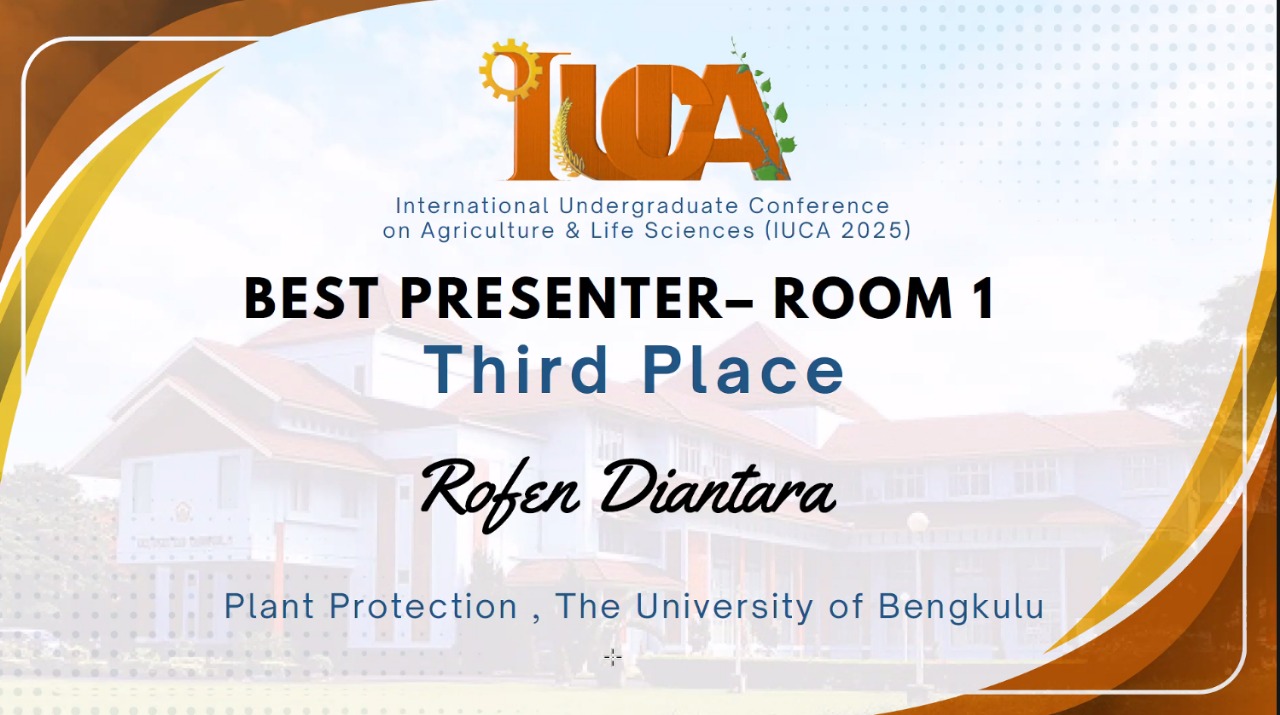 MAHASISWA PROTEKSI TANAMAN TOREHKAN PRESTASI PADA FORUM ILMIAH INTERNASIONAL