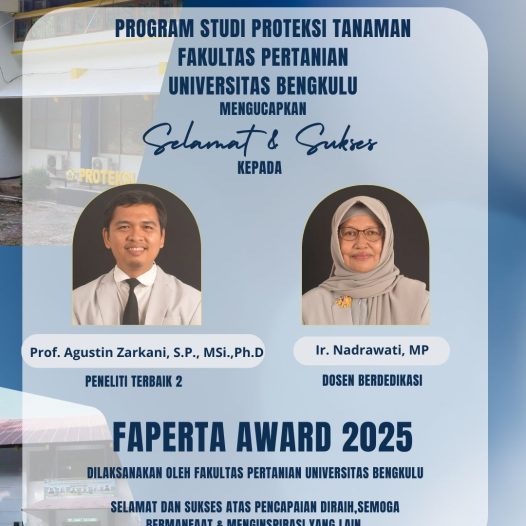 FAPERTA AWARD 2025: DOSEN PROGRAM STUDI PROTEKSI TANAMAN RAIH PRESTASI MEMBANGGAKAN