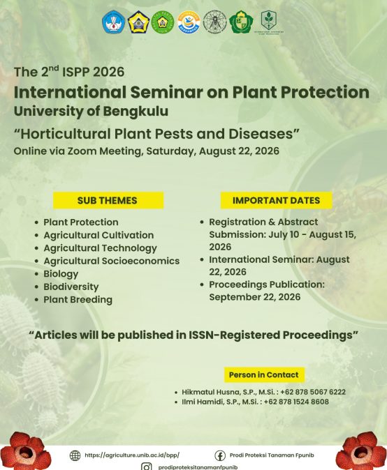 The 2nd International Seminar on Plant Protection (ISPP) 2026
