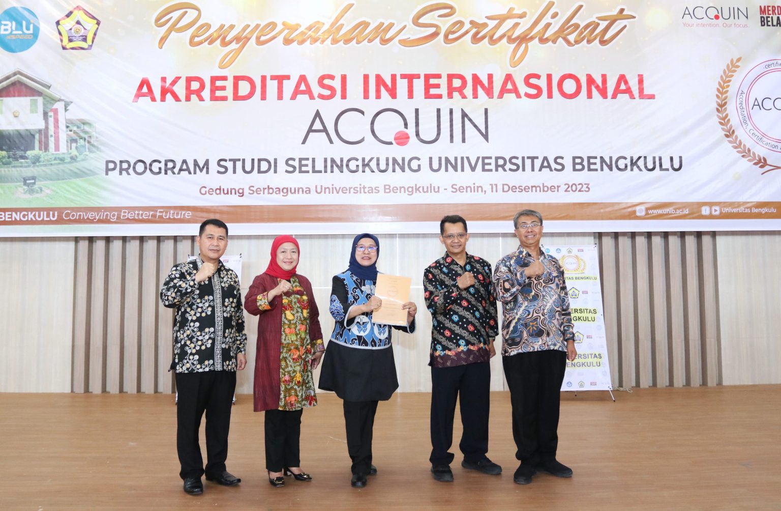 Program Doktor Ilmu Pertanian Universitas Bengkulu Raih Akreditasi ACQUIN dari EQAR Program Doktor Ilmu Pertanian Universitas Bengkulu Raih Akreditasi ACQUIN dari EQAR