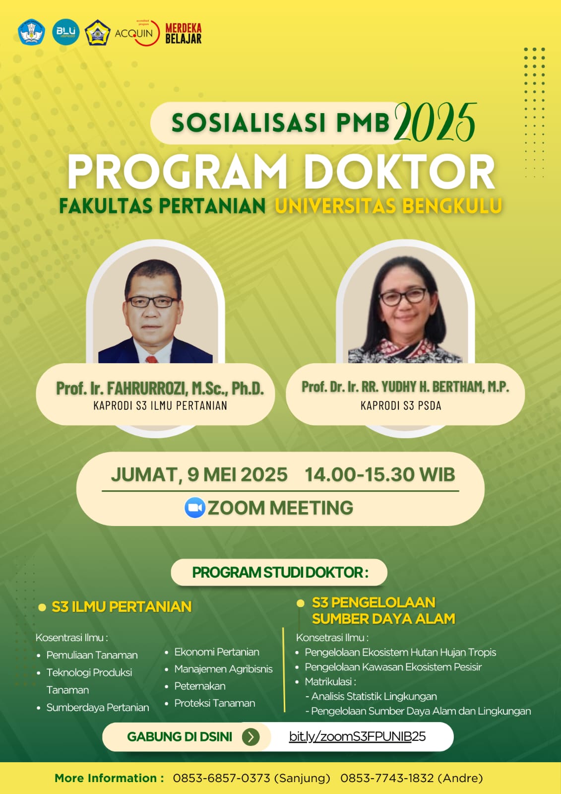 Doctoral Program Socialization – Faculty of Agriculture, University of Bengkulu Doctoral Program Socialization – Faculty of Agriculture, University of Bengkulu