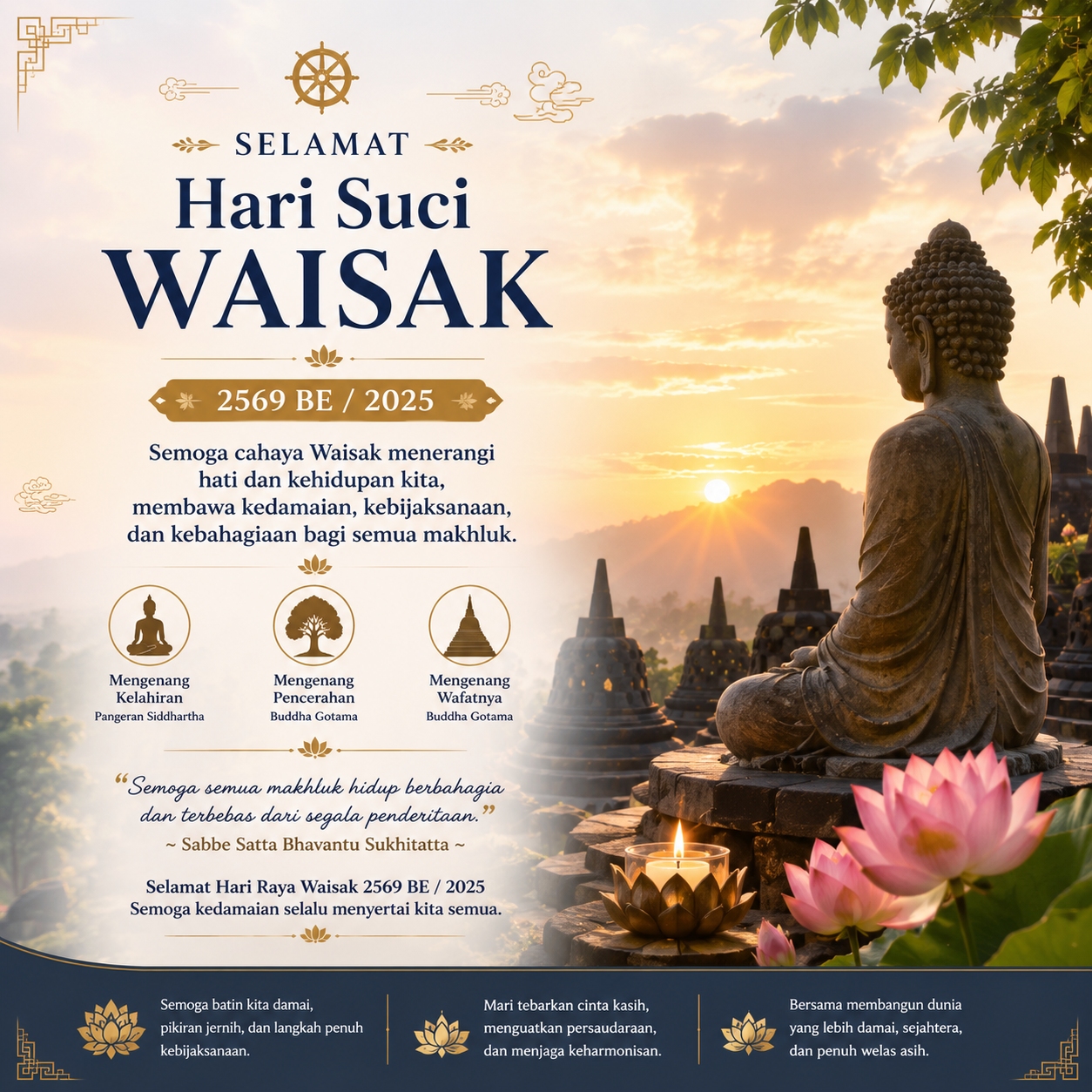 Selamat Hari Raya Waisak 2569 BE Selamat Hari Raya Waisak 2569 BE
