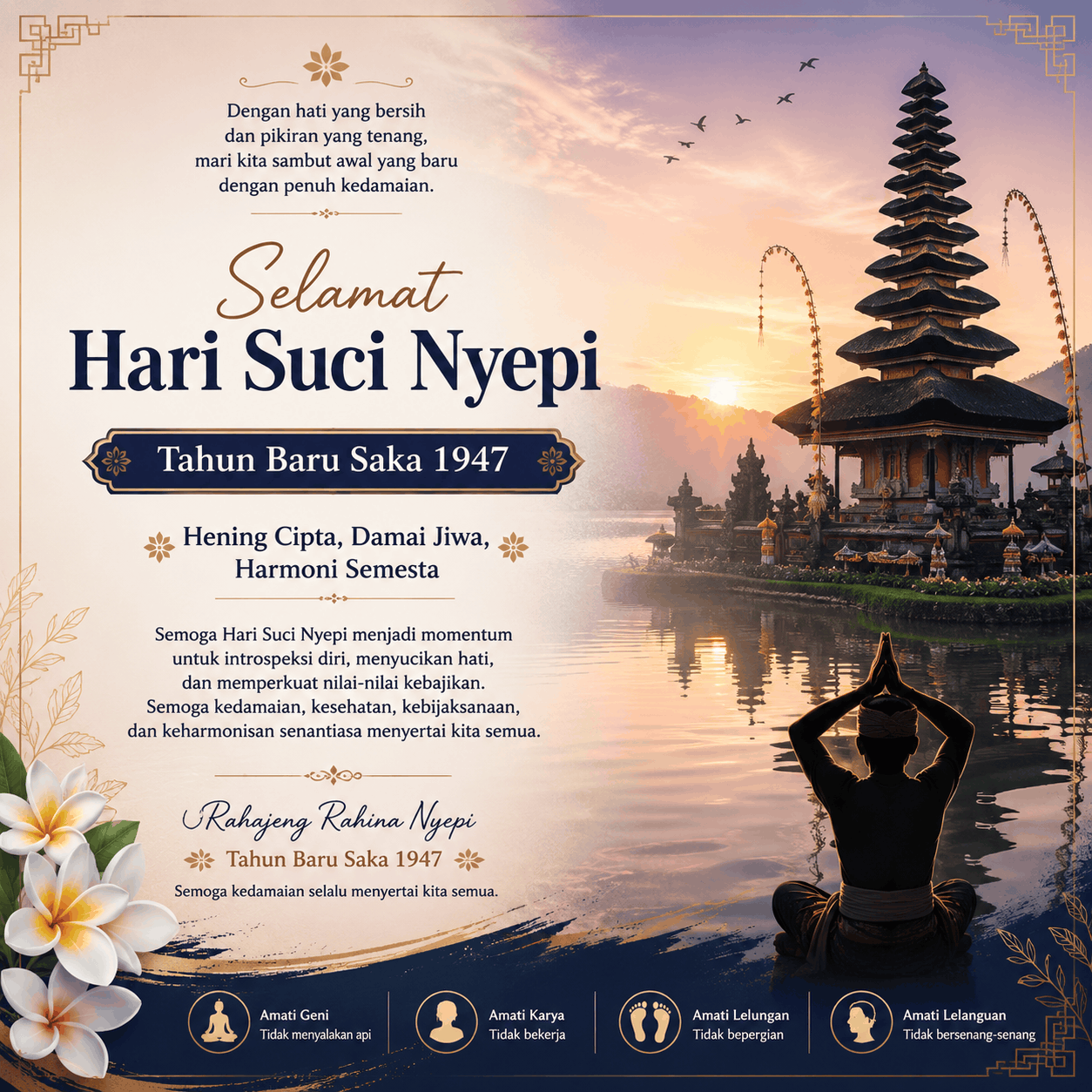 Selamat Hari Suci Nyepi Tahun Baru Saka 1947 Selamat Hari Suci Nyepi Tahun Baru Saka 1947