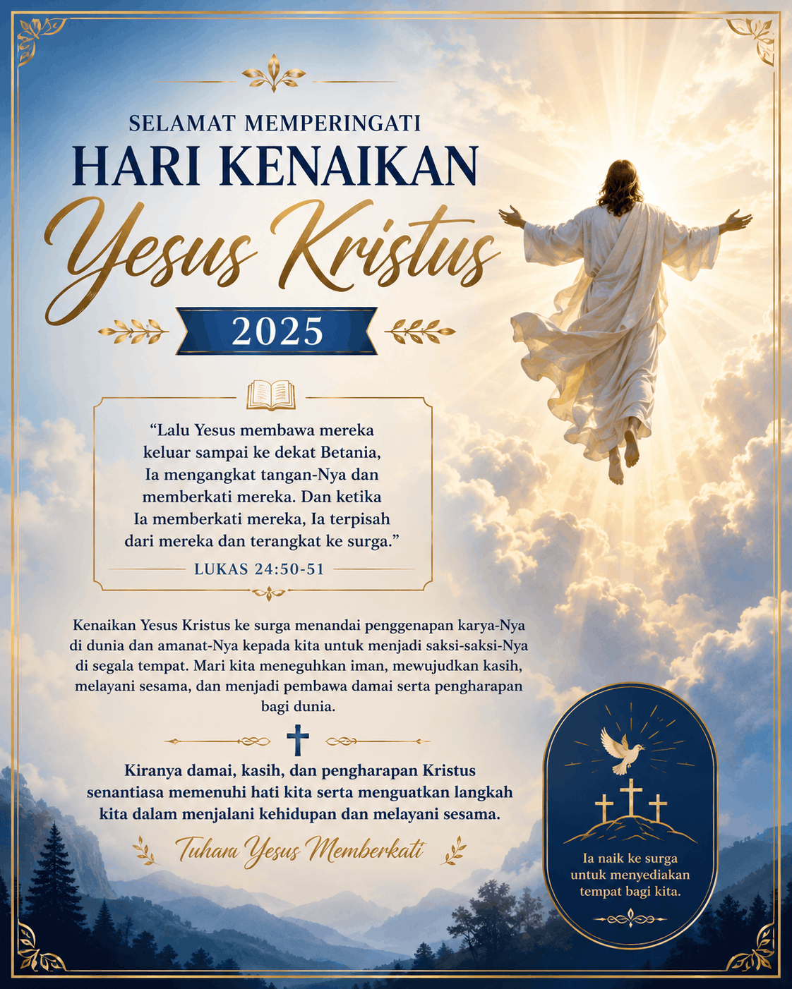 Selamat Memperingati Hari Kenaikan Yesus Kristus 2025 Selamat Memperingati Hari Kenaikan Yesus Kristus 2025