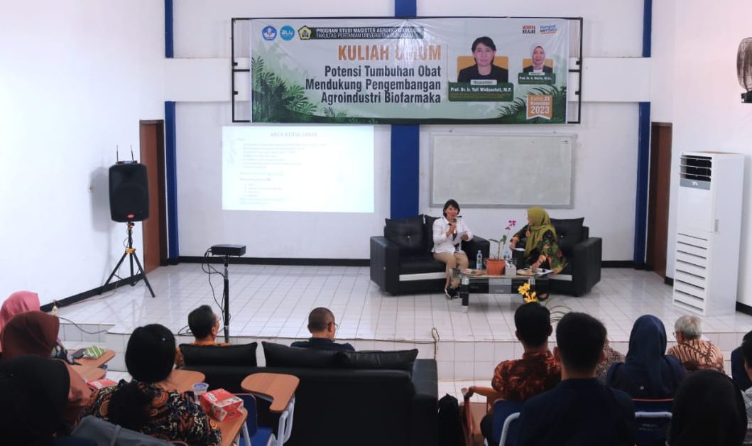KULIAH UMUM BERTEMA “POTENSI TUMBUHAN OBAT MENDUKUNG PENGEMBANGAN AGROINDUSTRI BIOFARMAKA” OLEH PROGRAM MAGISTER AGROEKOTEKNOLOGI KULIAH UMUM BERTEMA “POTENSI TUMBUHAN OBAT MENDUKUNG PENGEMBANGAN AGROINDUSTRI BIOFARMAKA” OLEH PROGRAM MAGISTER AGROEKOTEKNOLOGI
