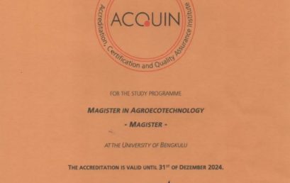 Program Magister Agroekoteknologi Raih Akreditasi Internasional ACQUIN dan Akreditasi Nasional BAN-PT