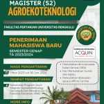 PENERIMAAN MAHASISWA BARU PROGRAM MAGISTER AGROEKOTEKNOLOGI
