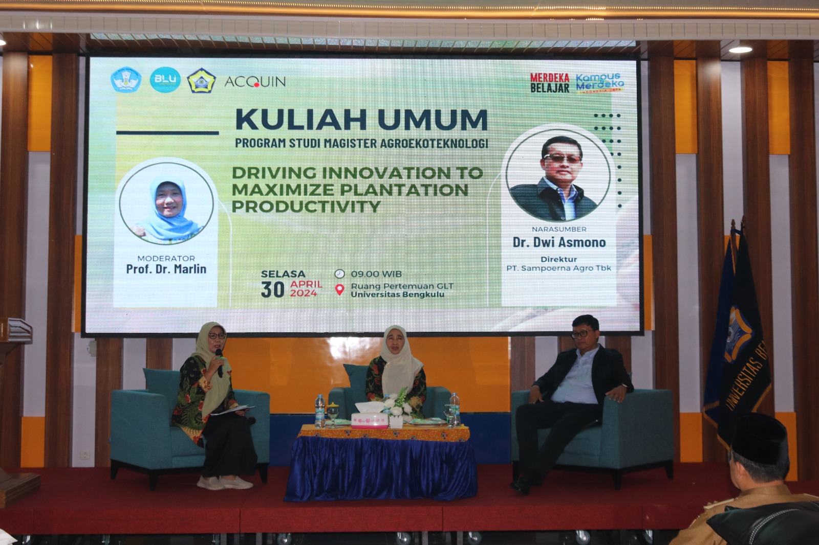 KULIAH UMUM DENGAN TEMA: “Driving Innovation to Maximize Plantation Productivity” KULIAH UMUM DENGAN TEMA: “Driving Innovation to Maximize Plantation Productivity”