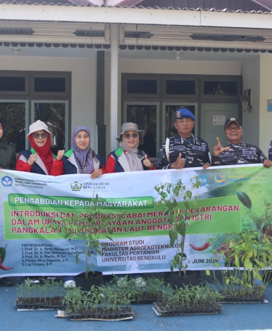 Wujudkan Ketahanan Pangan Nasional, Prodi Magister Agroekoteknologi UNIB Gelar Rangkaian Pengabdian Masyarakat di Pangkalan TNI AL Bengkulu