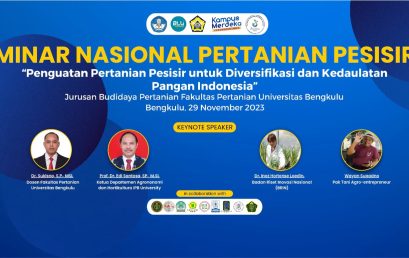 The Department of Agricultural Science has successfully held the National Seminar on Coastal Agriculture (SENATASI) 2023