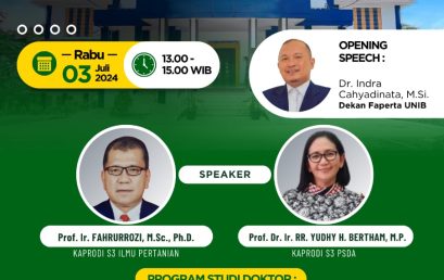 Socialization of New Student Admissions for the Doctoral Program, Faculty of Agriculture, University of Bengkulu