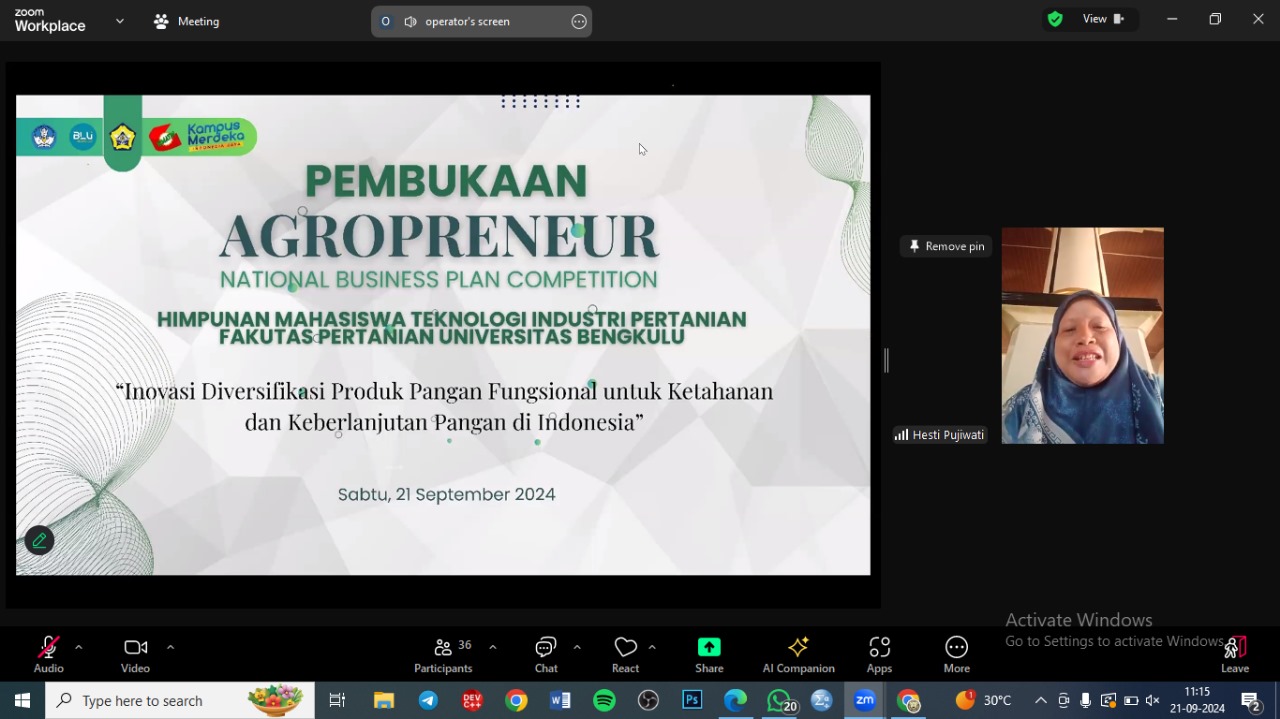 Opening of the Agropreneur National Business Plan Competition, 2024 Opening of the Agropreneur National Business Plan Competition, 2024