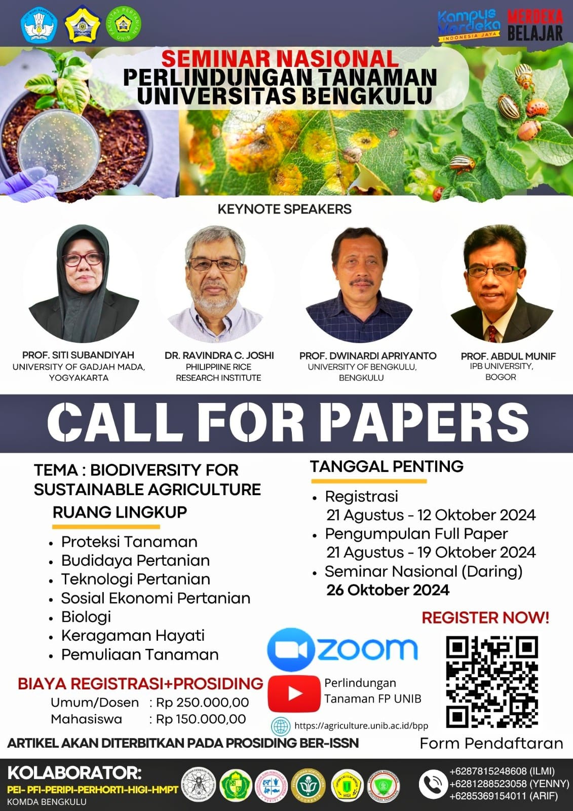 National Seminar on Plant Protection by Universitas Bengkulu: “Biodiversity for Sustainable Agriculture”