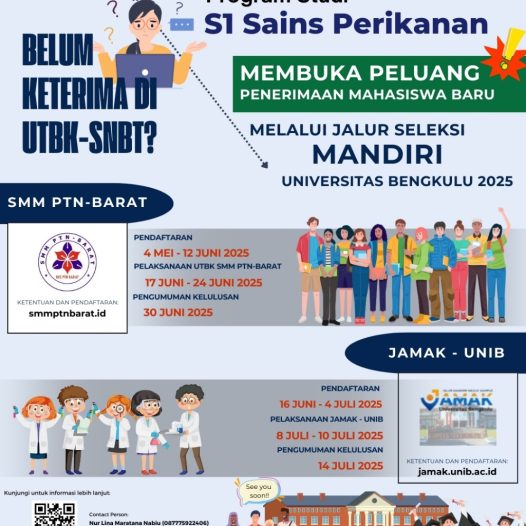 Department of Fisheries Science Opens Admission Opportunities via Independent Selection Pathways at the University of Bengkulu 2025