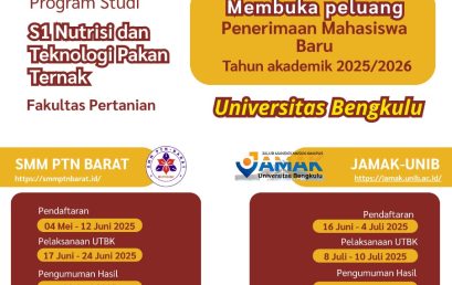 Faculty of Agriculture UNIB Opens Admission Opportunities for the Bachelor of Animal Feed Science and Technology Program for the 2025/2026 Academic Year