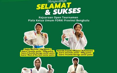 Students of FP UNIB Win Awards at FORKI Bengkulu Open Karate Tournament
