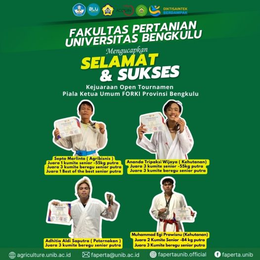 Students of FP UNIB Win Awards at FORKI Bengkulu Open Karate Tournament