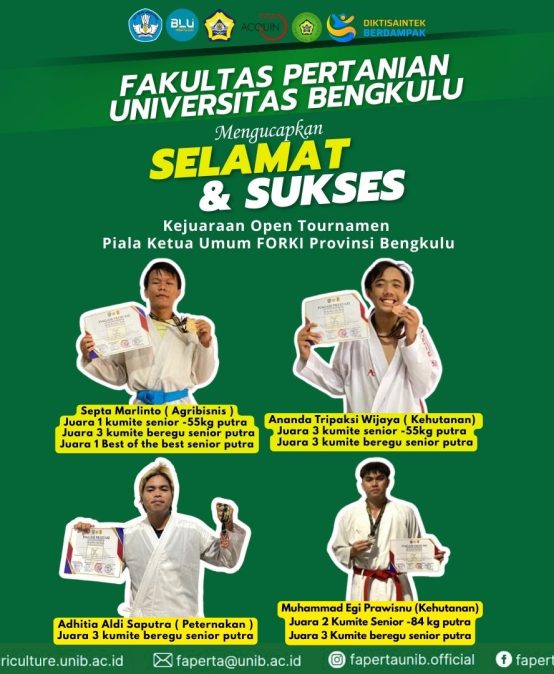 Students of FP UNIB Win Awards at FORKI Bengkulu Open Karate Tournament