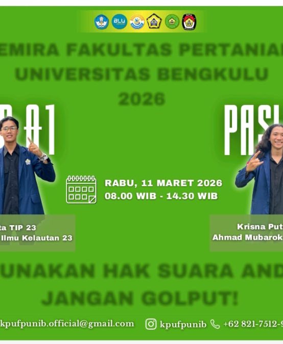 Faculty of Agriculture UNIB to Hold Student General Election (PEMIRA) 2026 on March 11