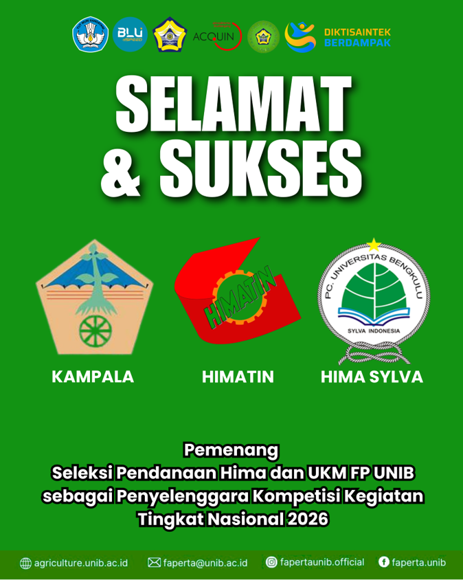 Selection of Funded Student Organizations for National-Level Competition 2026 Successfully Conducted by FP UNIB